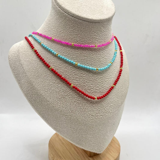 CL PERLINE COLORATE E PALLINE DORATE