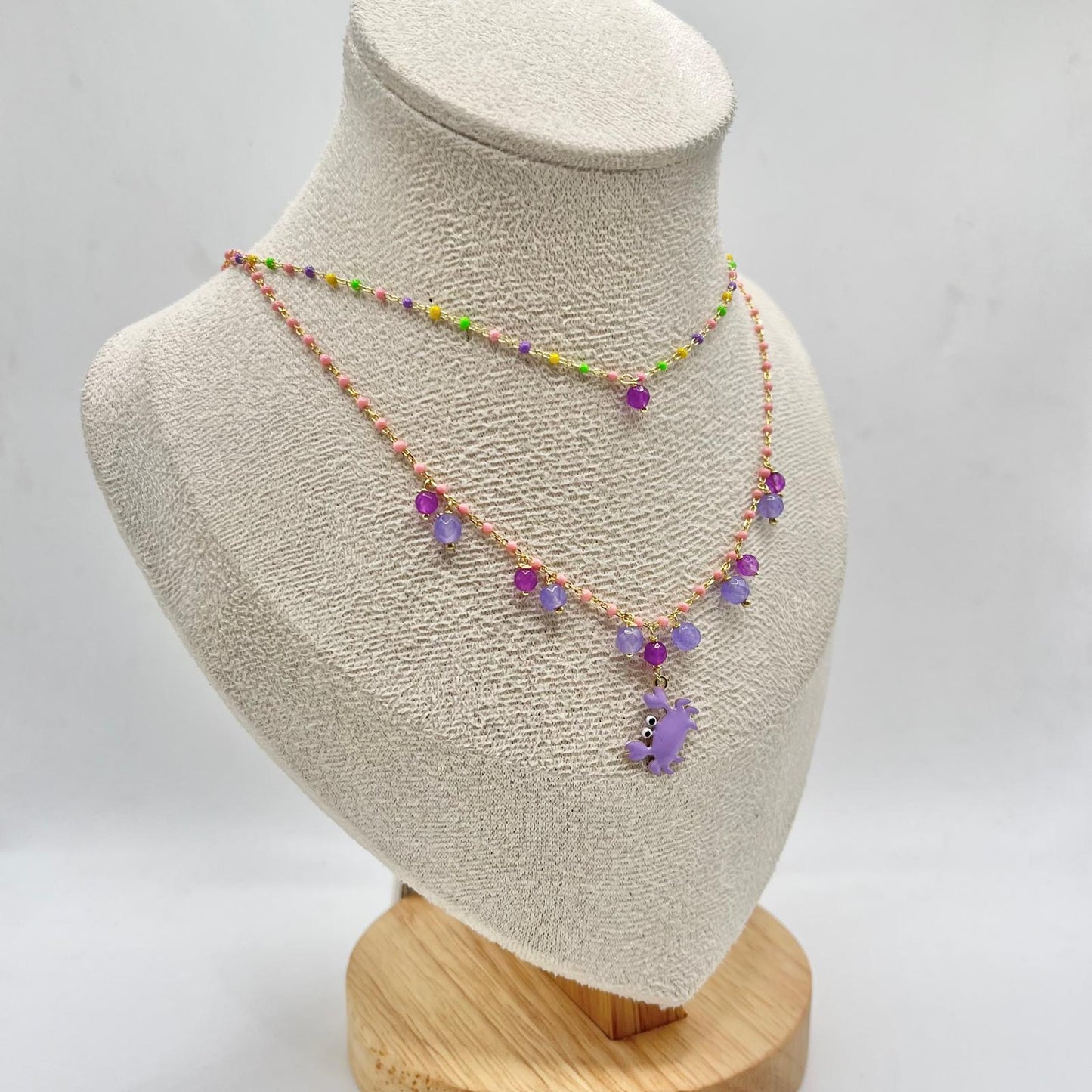 CL 2 FILI PIETRE E GRANCHIO MULTICOLOR