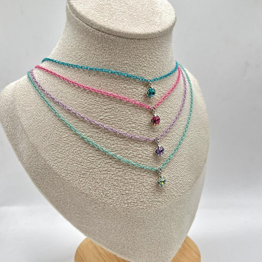 CL CATENA SMALTO E ZIRCONE COLORATO