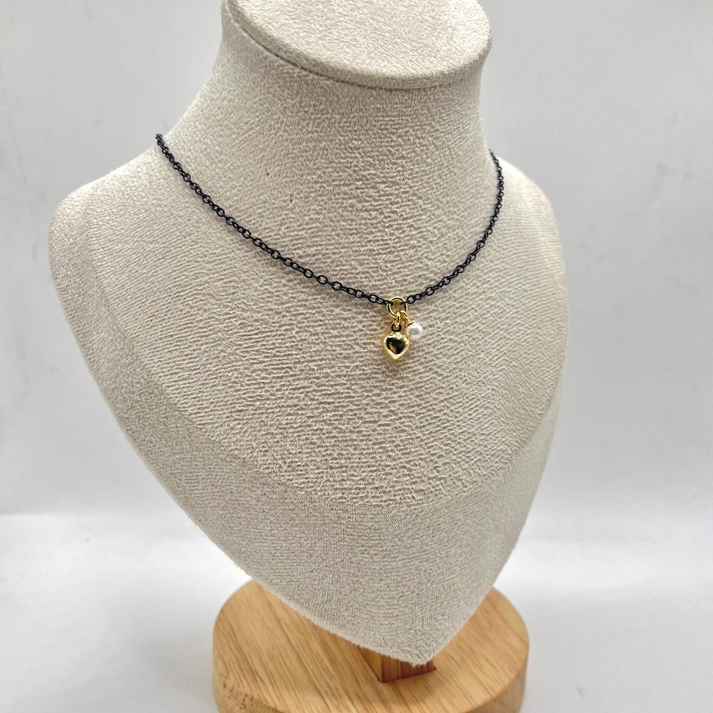 CL CATEN SMALTO E CUORE BOMB + PERLA