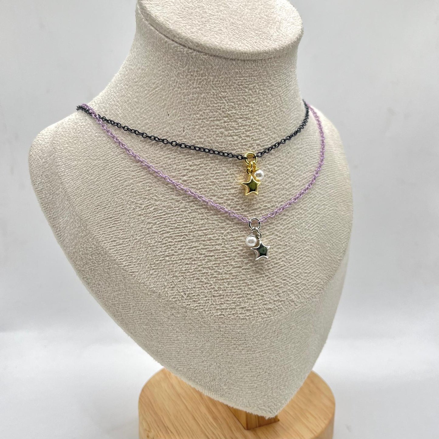 CL CATENA SMALTO + STELLA BOMB E PERLA