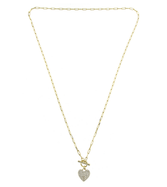 CL CATENA E CUORE ZIRC PENDENTE