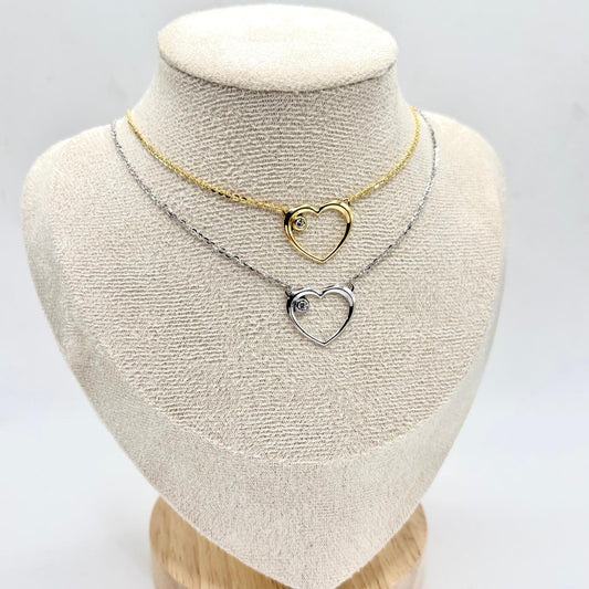 CL CUORE FILO LISCIO CON ZIRCONE