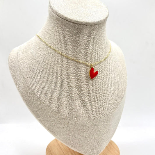 CL CUORE SMALTO ROSSO