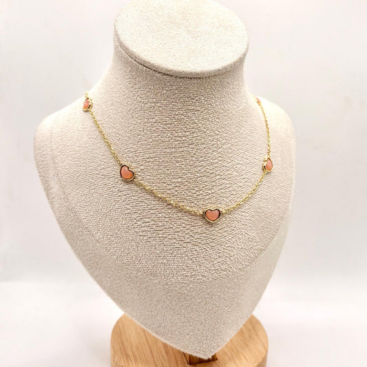 CL 5 CUORI ROSA SMALTO BOMBATO