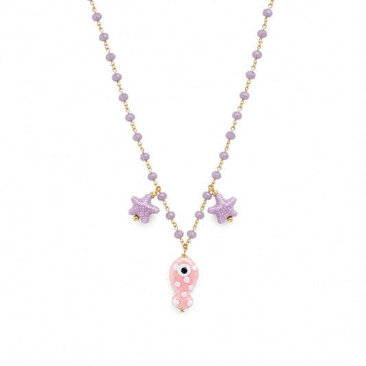 CL PERLINE E CHARM PESCE CON STELLE
