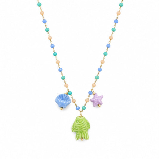 CL PERLINE E CHARM STELLA PESCE E CONCHIGLIA