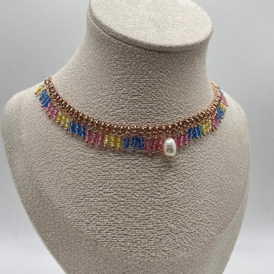 CL PERLINE COLORATE E PERLA CENTRALE