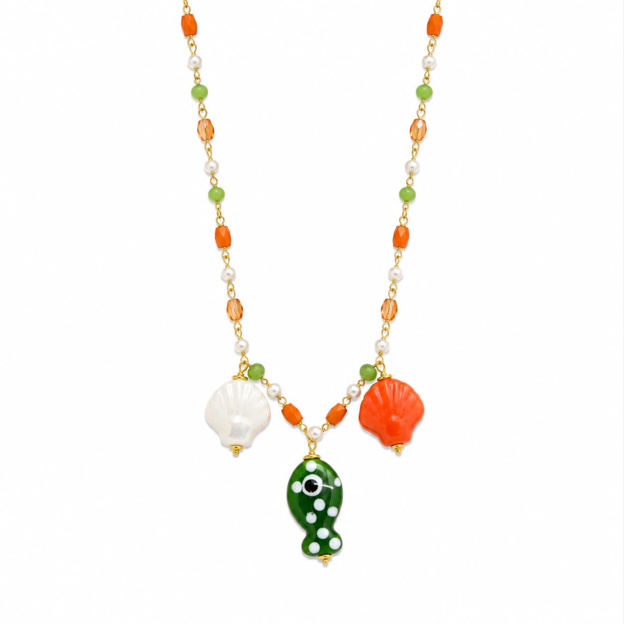 CL PERLINE COLORATE, 2 CONCHIGLIE E 1 PESCE