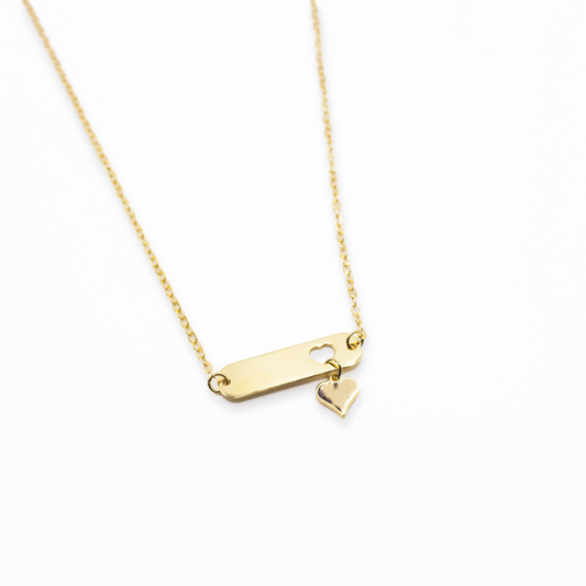 CL CON TARGA CENTR + CIONDOLO CUORE