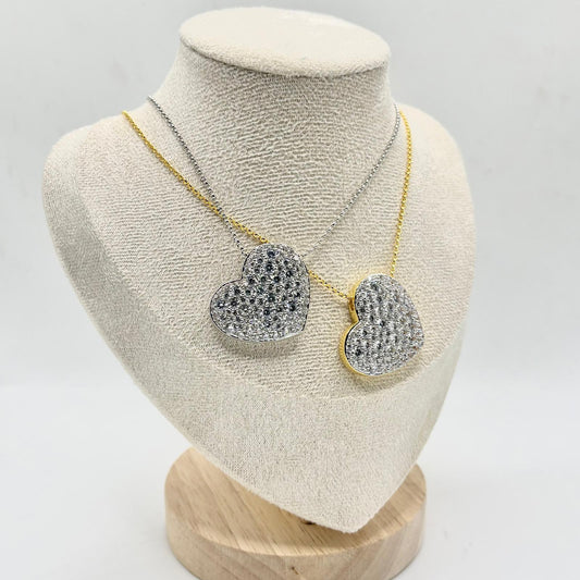 CL BRONZO CUORE ZIRCONI 2,5X2,5 CM