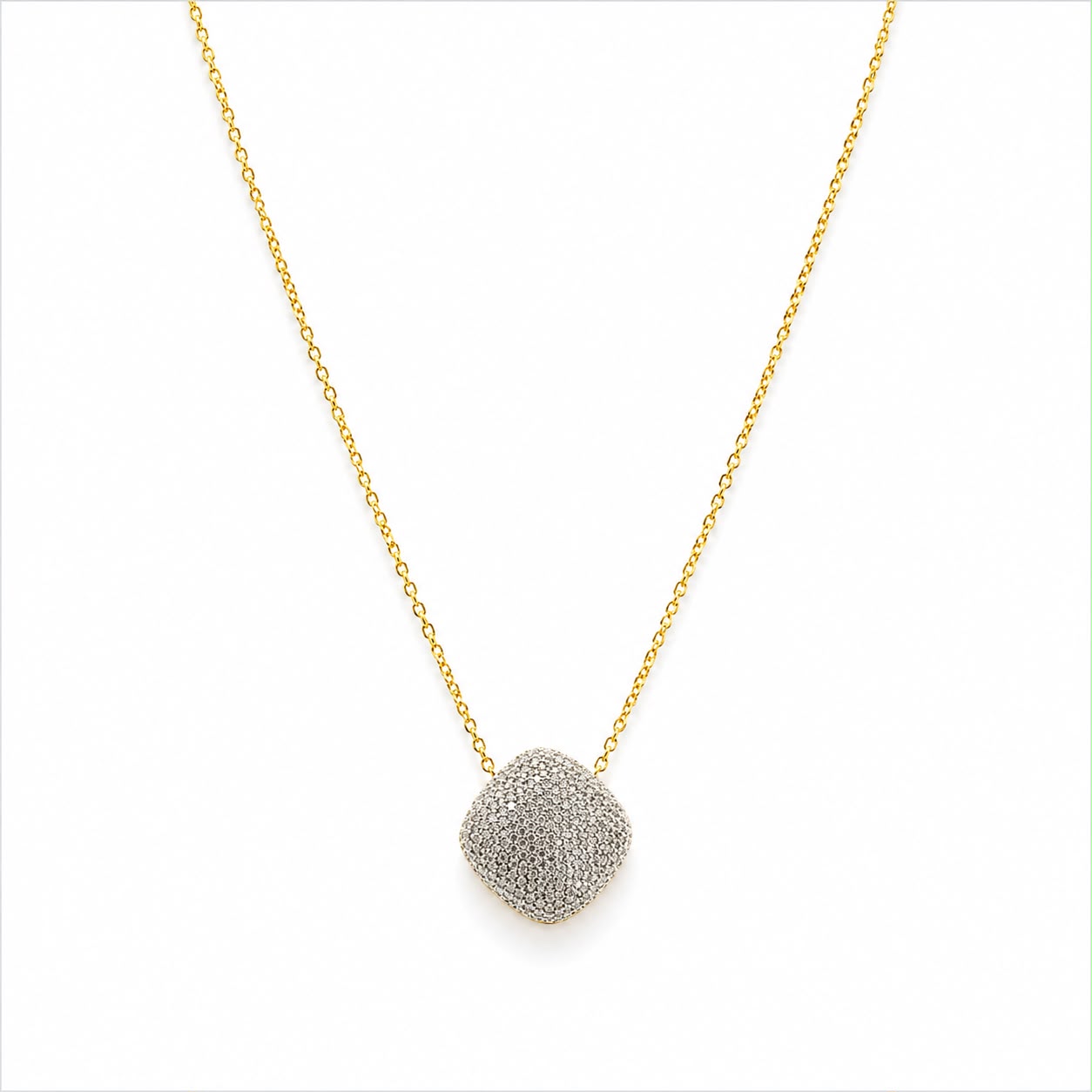 CL BRONZO PENDENTE ROMBO ZIRCONI 2X2 CM