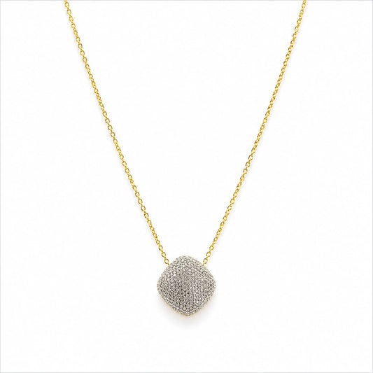 CL BRONZO PENDENTE ROMBO ZIRCONI 2X2 CM