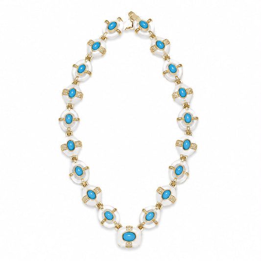CL BRONZO FORME CON SMALTO BIANCO E AZZURRO
