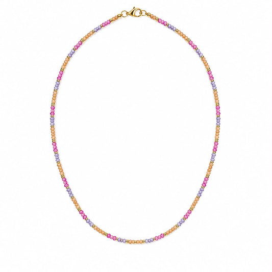 CL BRONZO PERLINE COLORATE ROSA, VIOLA, ARANCIONI