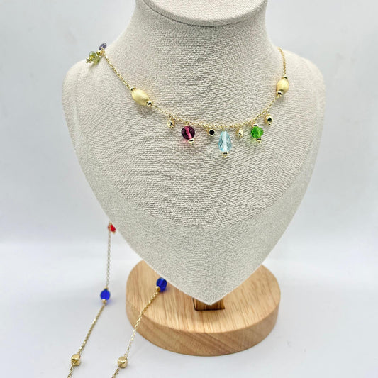 CL LUNGA PIETRE COLORATE E SFERE