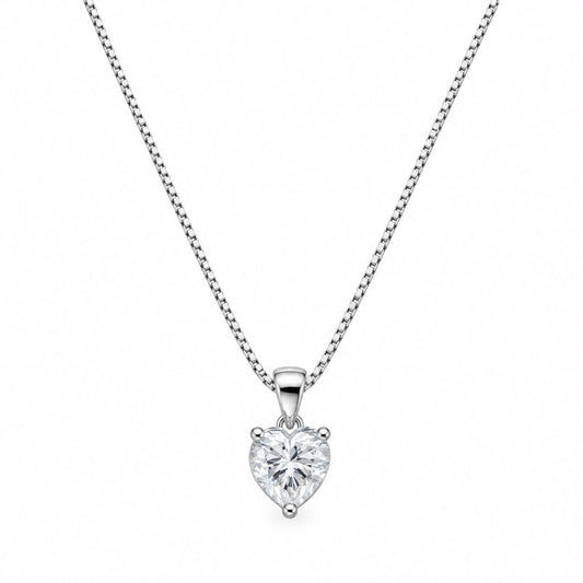 CL MOISSANITE PIETRA A CUORE 8 MM REGOLABILE