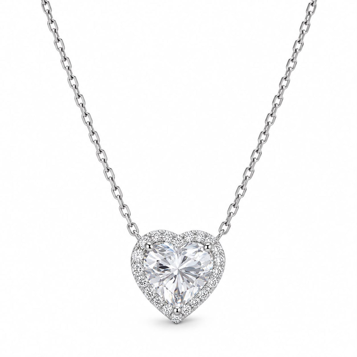 CL MOISSANITE PIETRA CUORE E ZIRCONI 8MM