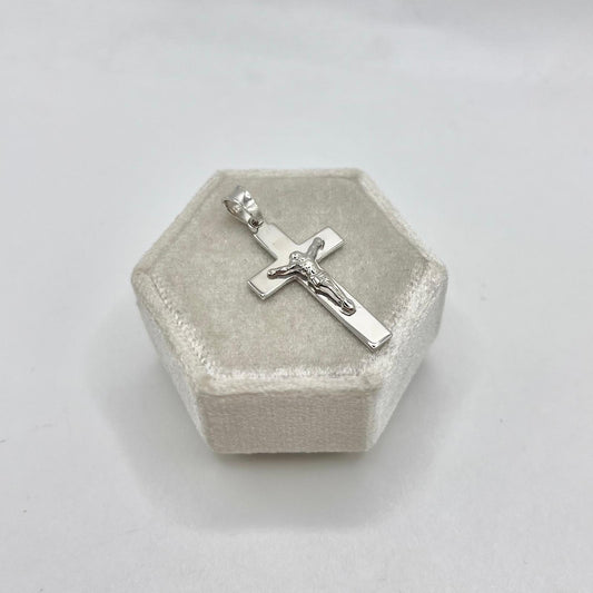 CN CROCE LISCIA E CRISTO 2,8 X 1,7 CM