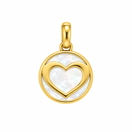 CN ROUND MOTHER OF PEARL AND HEART