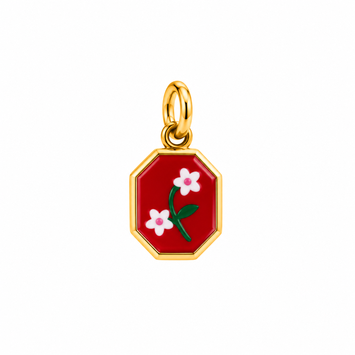 CN FIORI SFONDO SMALTO ROSSO