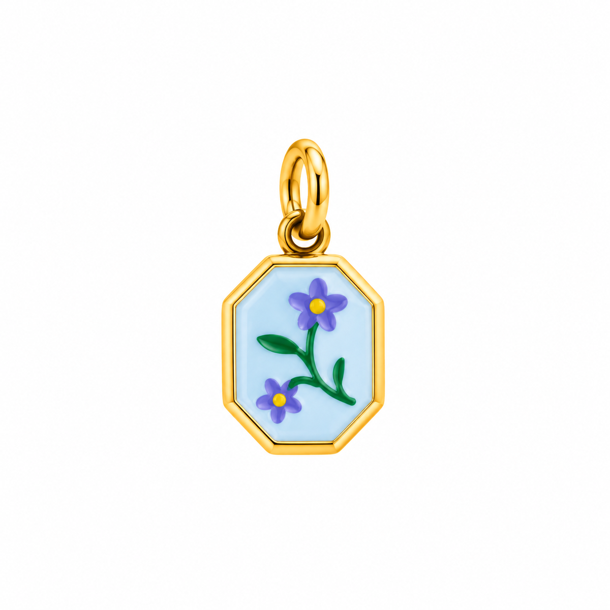 CN FIORI SFONDO SMALTO AZZURRO