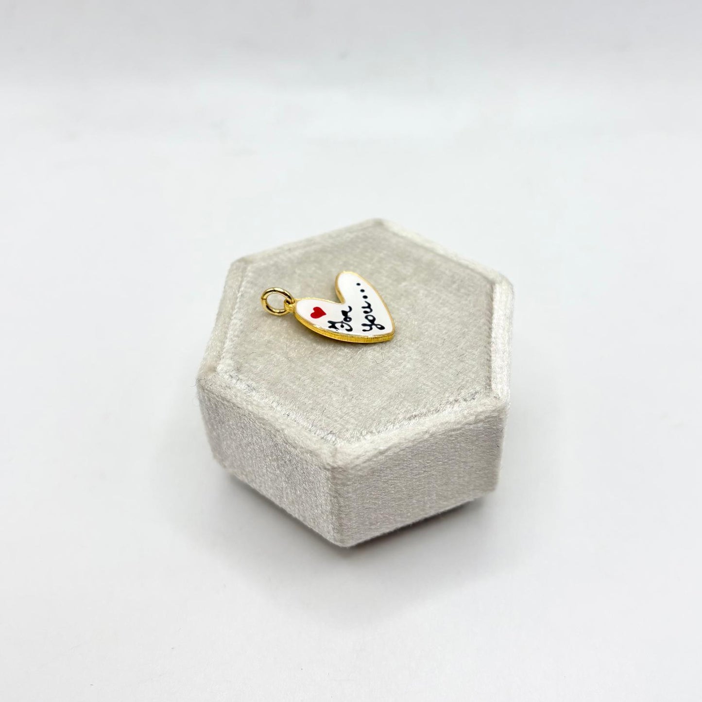 CN CUORE SCRITTA "FOR YOU" SMALTO BIANCO