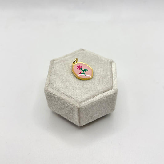 CN OVALE FIORI E SMALTO ROSA