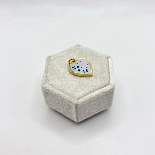 CN CUORE "IO E TE" SMALTO AZZURRO