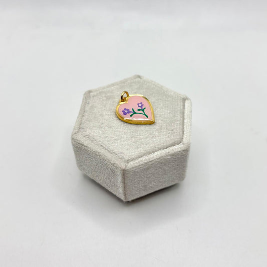 CN CUORE FIORI CON SMALTO ROSA