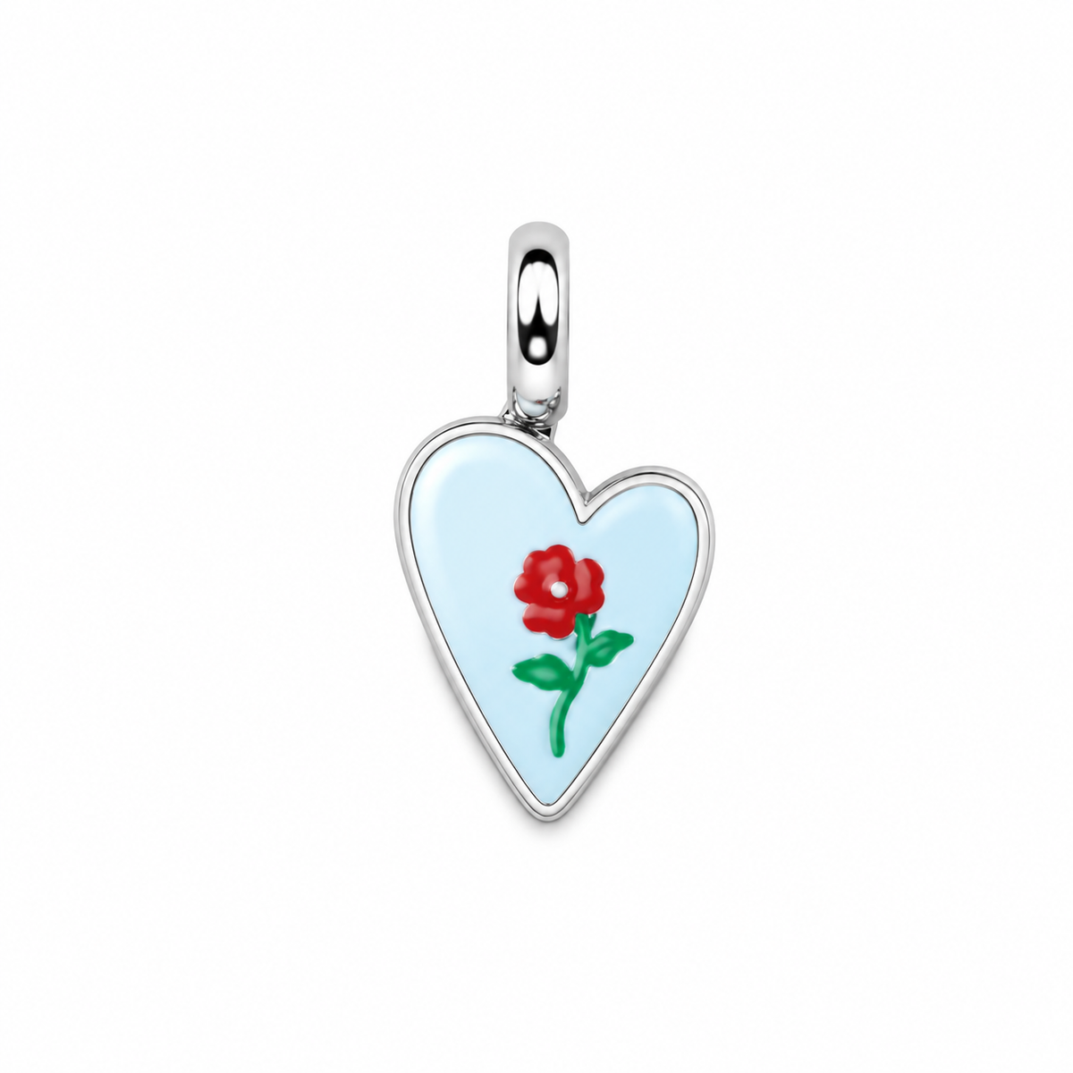 CN CUORE FIORE E SMALTO AZZURRO