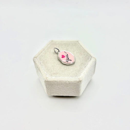 CN SCRITTA "YOU" SMALTO ROSA E CUORE