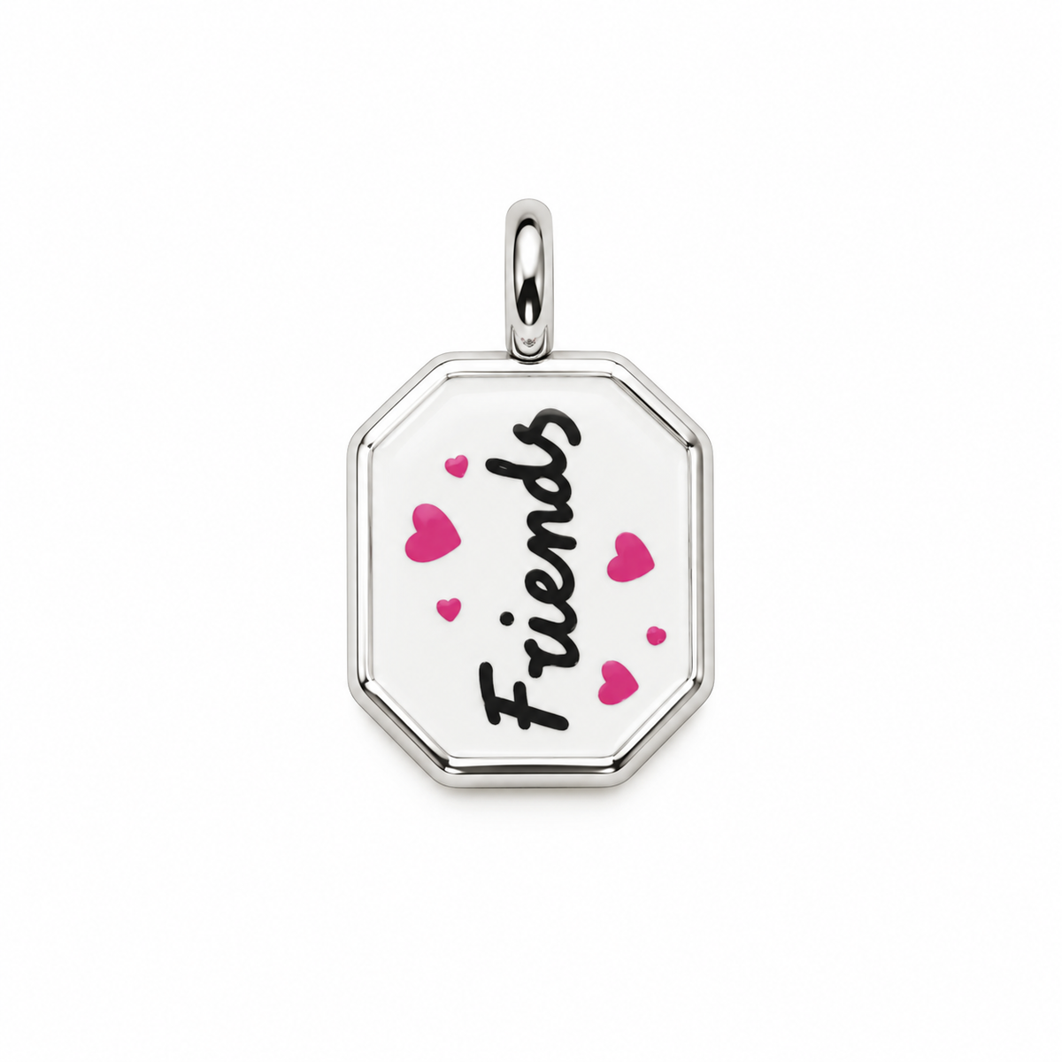 CN SCRITTA "FRIENDS" E CUORI ROSA
