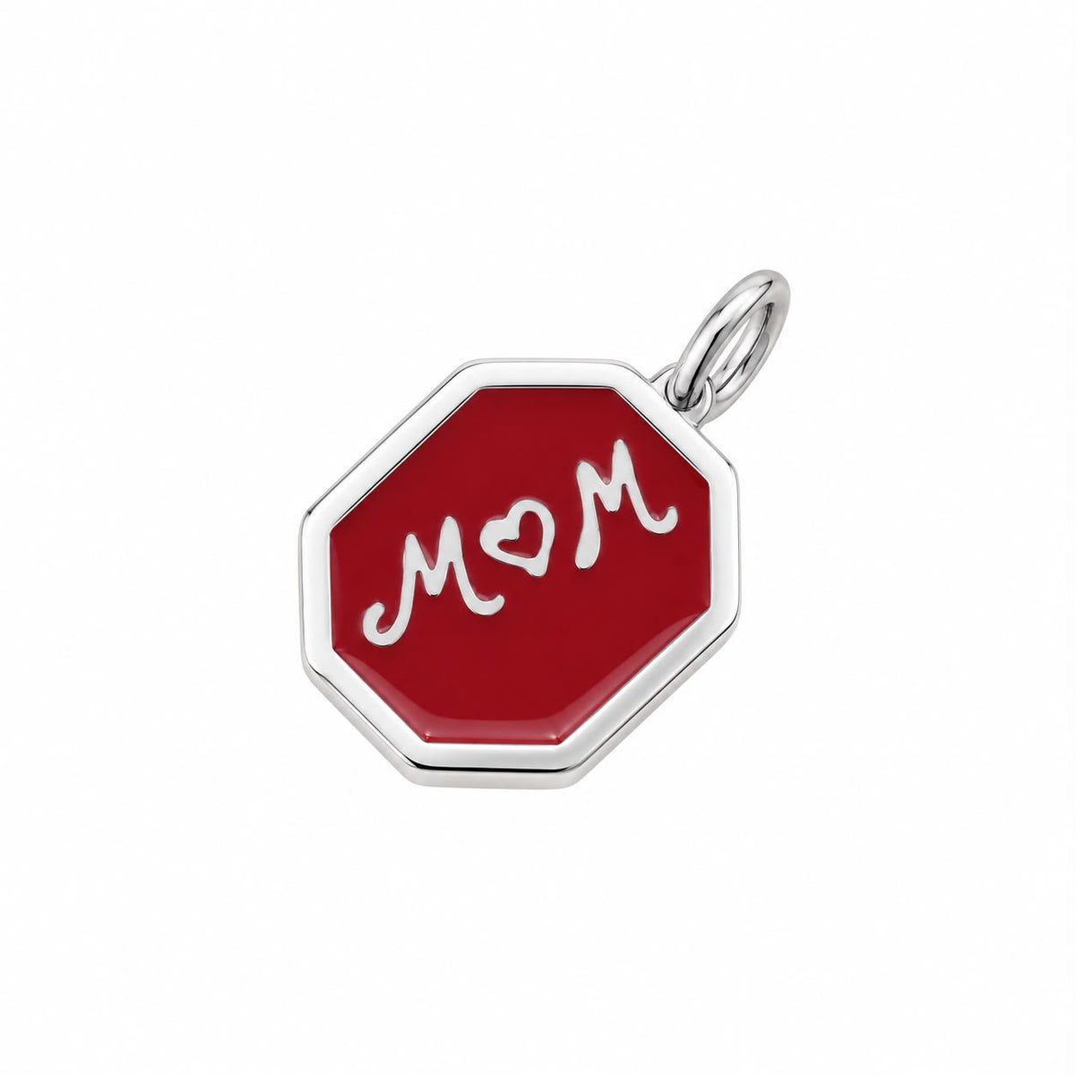 CN SCRITTA "MOM" SMALTO ROSSO