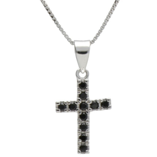 CN CROCE NERA ZIRC 1,3X0,9 CM