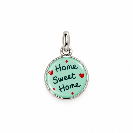 CN TONDO AZZURRO SCRITTA "HOME SWEET HOME"