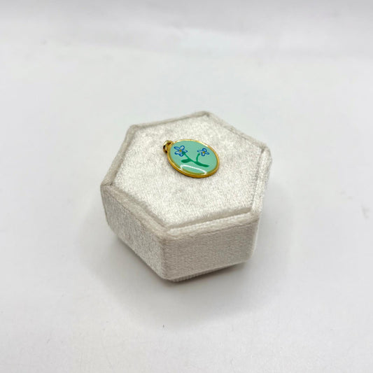 CN OVALE AZZURRO FIORE VIOLA