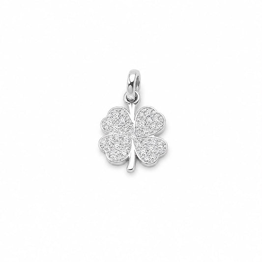 CN QUADRIFOGLIO ZIRCONI 8X8 MM