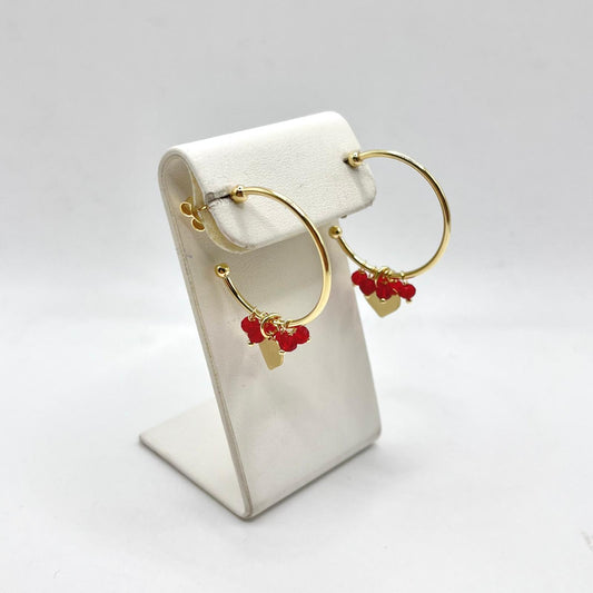 COR CON PERLINE PENDENTI E CUORE