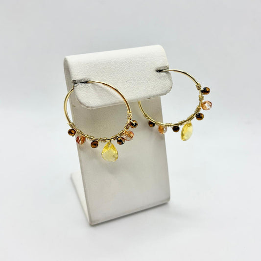 COR LISCIO 2,7 CM CON PENDENTI GIALLI