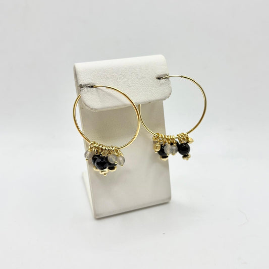 COR LISCIO CON PENDENTI NERI