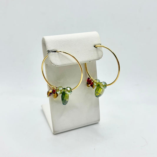 COR LISCIO CON PENDENTI VERDI