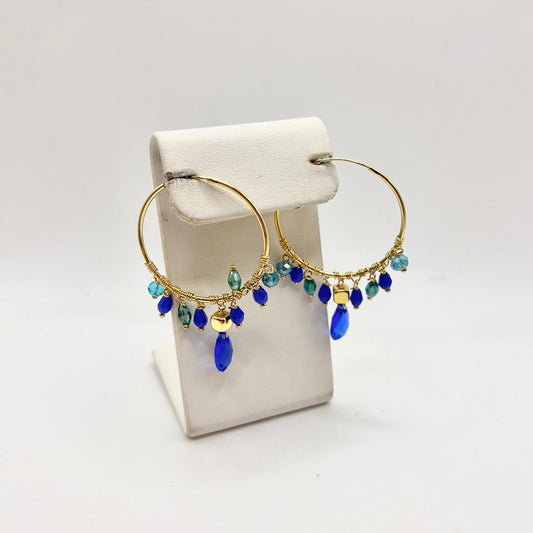 COR LISCIO CON PENDENTI BLU