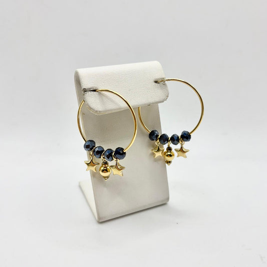 COR LISCIO CON PERLINE BLU E STELLE BOMB