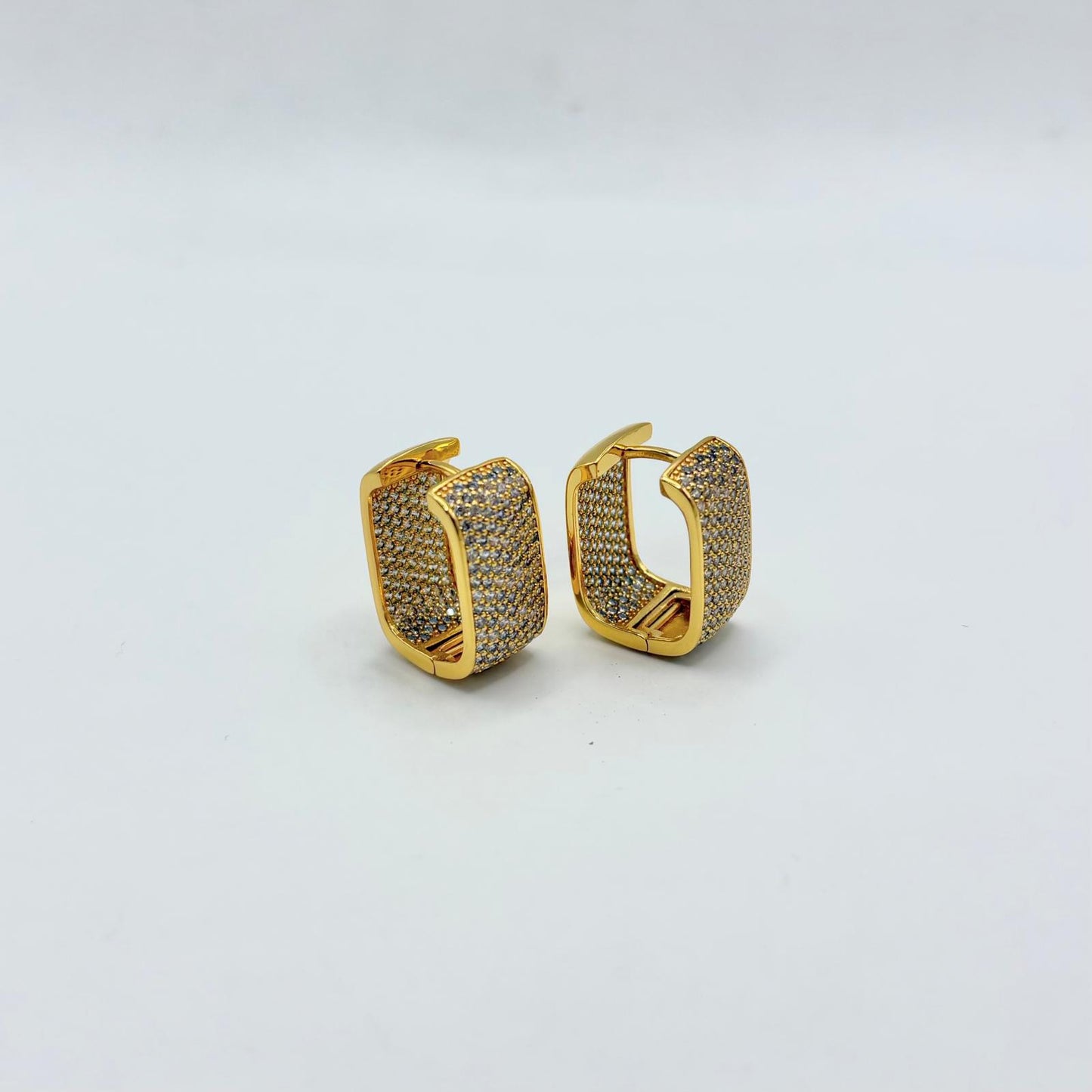 OR BRONZO RETTANGOLARI ZIRCONI SP 1 CM L 1,3 CM