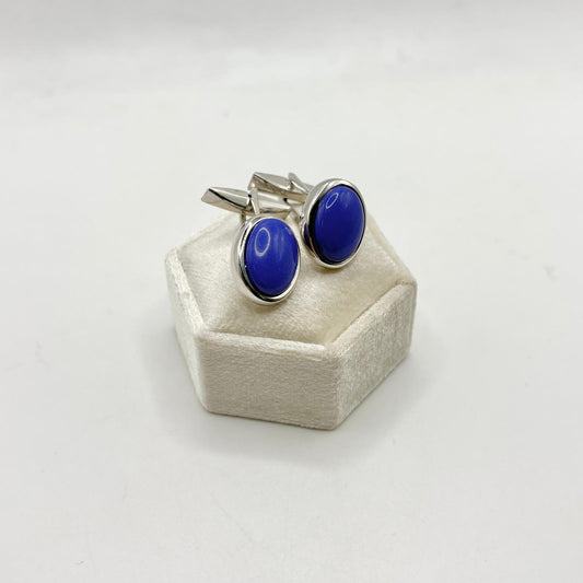 GEMELLI OVALE PIETRA LAPISLAZZULO