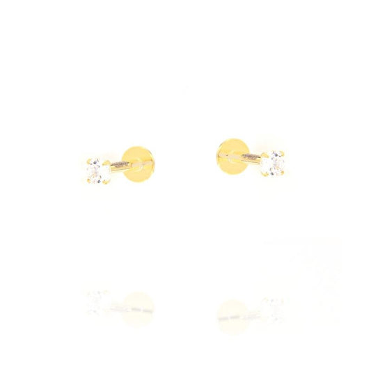 PIERCING ZIRCONE 3 MM CHIUSURA A VITE PIATTA