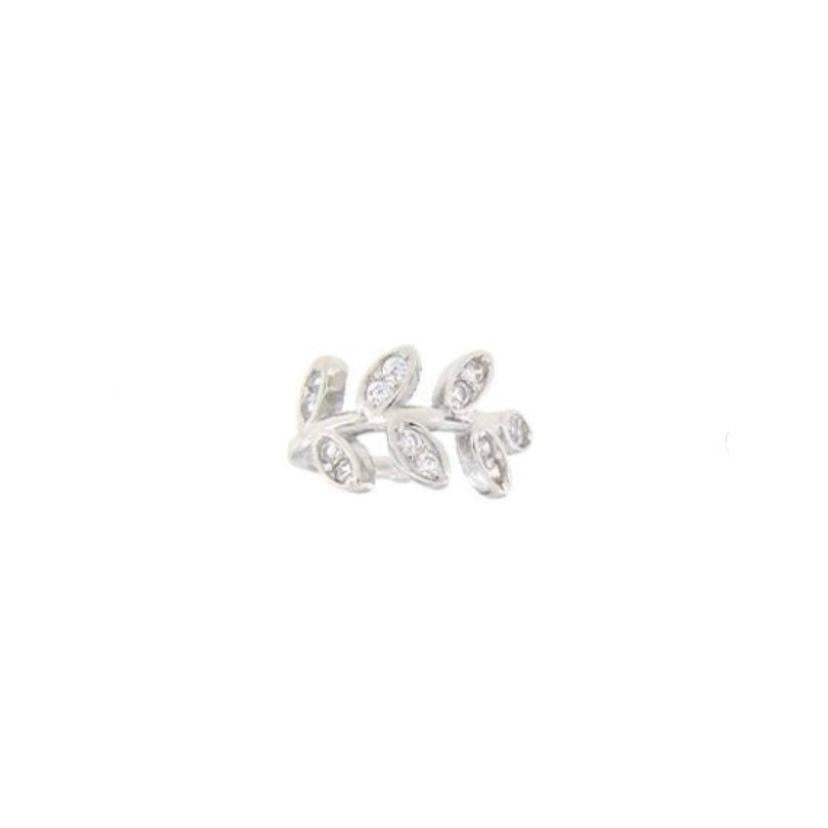 EARCUFF MOTIVO FOGLIE ZIRCONI