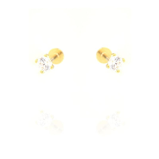 PIERCING PUNTO LUCE 3 MM CHIUSURA A VITE PIATTA