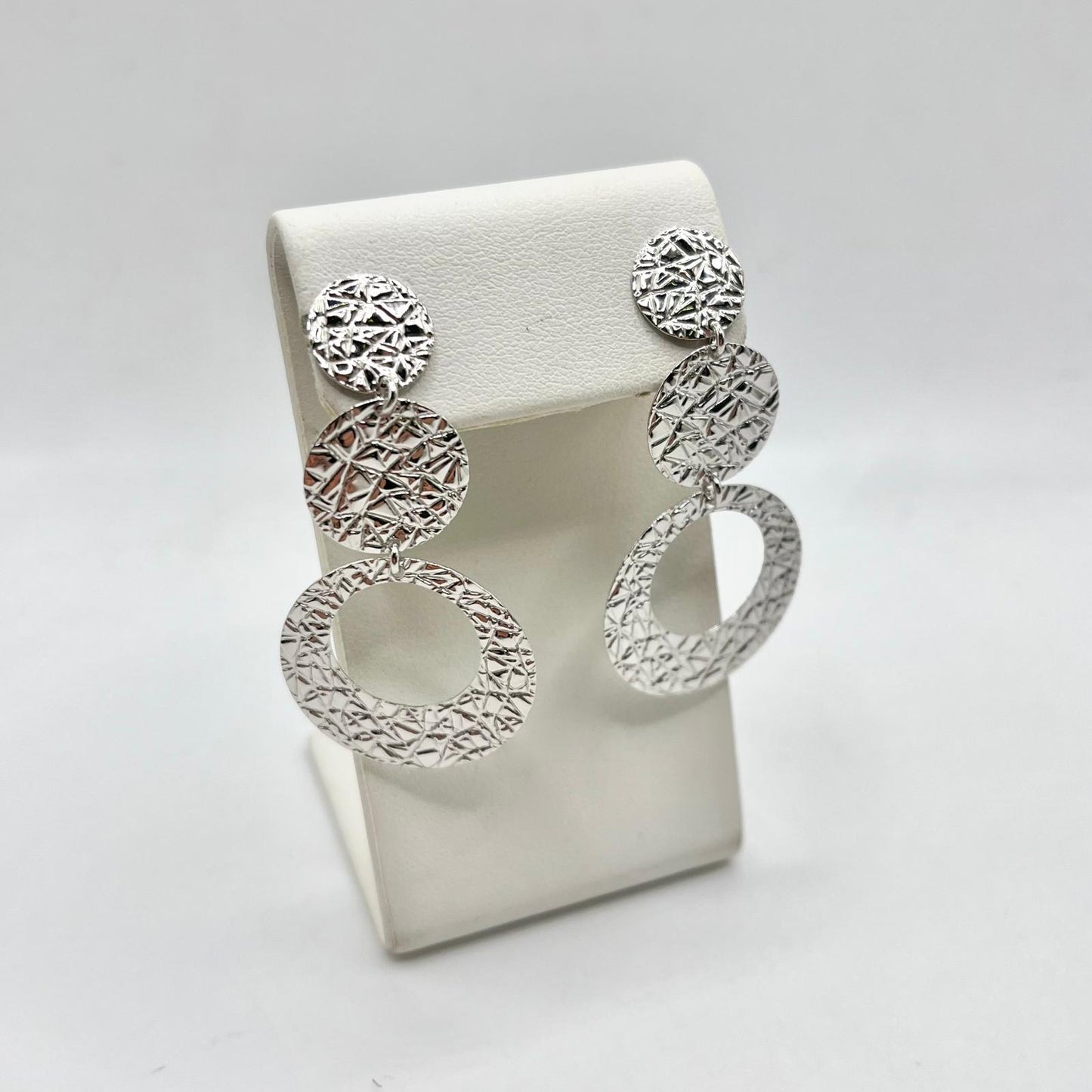 OR TRE CERCHI PENDENTI SATINATI